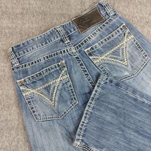 Rock & Roll Cowboy Men's 28x38 (Fit 30x37) Blue Pistol Regular Boot Jeans Cowboy